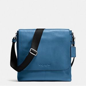 NWT $375 Coach Sullivan Small Messenger Sport Calf Leather Slate